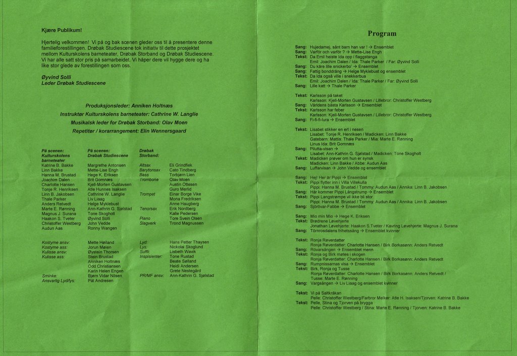 [Medvirkende / program]